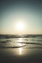 Beautiful sunset over the ocean. Sunrise in the sea. Royalty Free Stock Photo