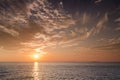 Beautiful Sunset over the Ocean Waters of Key West Royalty Free Stock Photo