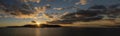 Beautiful Sunset Over Orcas Island, Washington. Royalty Free Stock Photo