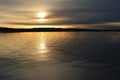 Beautiful sunset over Oslofjord