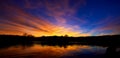 Beautiful sunset over a river Royalty Free Stock Photo
