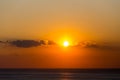 Beautiful sunset over the sea orange coclor. Royalty Free Stock Photo