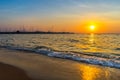 Beautiful Sunset over the sea on Pattaya Thailand Royalty Free Stock Photo