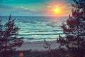 Beautiful sunset over sea Royalty Free Stock Photo