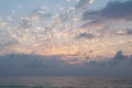 Beautiful sunset over the sea. Seascape. Rest on the sea.
