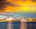 Beautiful sunset over Sydney skyline, Australia Royalty Free Stock Photo