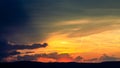 Beautiful sunset over the Taunus low mountain range Royalty Free Stock Photo