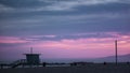 Beautiful sunset over the Venice beach in Los Angeles, USA Royalty Free Stock Photo