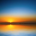 Beautiful Sunset Over Water Royalty Free Stock Photo
