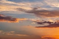 The beautiful sunset painted the sky with a stunning array Royalty Free Stock Photo