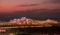 Beautiful sunset panoramic view of Qasr Al Watan, Presidential Palace in Abu Dhabi/UAE