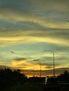A beautiful sunset in the Papar area of ??Sabah Royalty Free Stock Photo