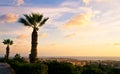 Beautiful sunset at the Paphos coastline, Cyprus Royalty Free Stock Photo