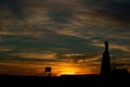 Sunset in Carlos Ameghino isthmus, Peninsula Valdes, Chubut , Argentina Royalty Free Stock Photo