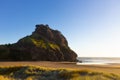 beautiful sunset at Piha beach, New Zealand Royalty Free Stock Photo