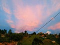 Beautiful sunset and pinked sky in rionegro AntioquÃÂ­a