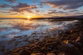 Sunset in Selvogur coastline, Iceland