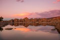 Watson Lake Prescott Arizona Sunset Reflection Royalty Free Stock Photo