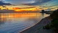 The beautiful Sunset of river Amazon