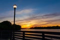 Beautiful sunset at river Royalty Free Stock Photo