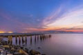 Beautiful sunset at Robina Beach, Penang, Malaysia Royalty Free Stock Photo