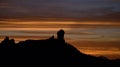 Beautiful sunset, Roque Nublo Royalty Free Stock Photo