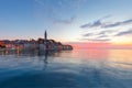 Beautiful sunset at Rovinj