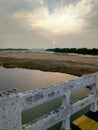 Beautiful sunset at Rushikulya river.