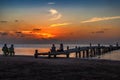 Beautiful sunset in San Blas Island at politically autonomous Guna territory in Panama Royalty Free Stock Photo