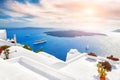 Beautiful sunset on Santorini island, Greece Royalty Free Stock Photo