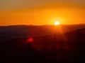 Beautiful sunset saw from Chessman Ridge Overlook of Cedar Breaks National Monument Royalty Free Stock Photo