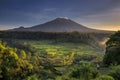 Sunset at Rendang Village,  Karangasem Bali Royalty Free Stock Photo