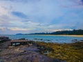 Beautiful sunset scenery in Tanjung Jara, Kuala Dungun, Terengganu, Malaysia