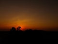 Beautiful sunset scenery view of sky, serene nature photography, natural scenic background, dawn wallpaper Royalty Free Stock Photo