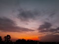 Beautiful sunset scenery view of sky, serene nature photography, natural scenic background, dawn wallpaper Royalty Free Stock Photo