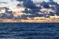 beautiful sunset on the sea, sky with clouds, nature series Royalty Free Stock Photo