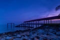 Beautiful sunset seaside during blue hour Royalty Free Stock Photo