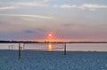 Beautiful sunset shots taken at the beach of Laboe in Germany on s sunny summer day Royalty Free Stock Photo