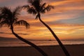 Beautiful Kaanapali Beach Maui Sunset Royalty Free Stock Photo