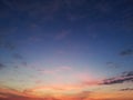 Glorious sunset sky with clouds layers that accentuate the horizon