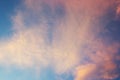 Beautiful Sunset Sky Above Clouds With Dramatic Light, Twilight Sky Background With Colorful In Twilight Background Royalty Free Stock Photo