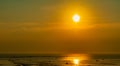 Beautiful sunset sky. Beach sunset. Twilight sea and sky. Tropical sea at dusk. Dramatic orange and golden sky. Calm sea. Sunset Royalty Free Stock Photo