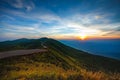 Beautiful sunset sky at chang suk border police operation camp i Royalty Free Stock Photo