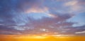 Beautiful sunset sky clouds background Royalty Free Stock Photo