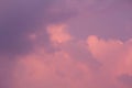 Beautiful sunset sky with clouds on hot summer day. Nature background Royalty Free Stock Photo