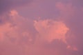 Beautiful sunset sky with clouds on hot summer day. Nature background Royalty Free Stock Photo