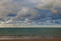 Sky and clouds before rain coming. Royalty Free Stock Photo