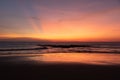 Beautiful sunset sky at Natai beach