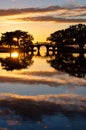 Sunset over the Currituck Sound Royalty Free Stock Photo