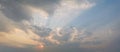 Beautiful sunset sky with some clouds Royalty Free Stock Photo